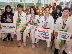 Jovens atletas beneficiados pelo programa