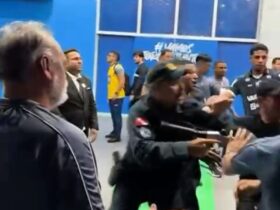 Confusão tomou conta dos bastidores do Re-Pa após o apito final.