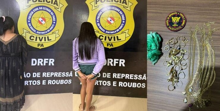 Mulheres estão envolvidas em assalto a joalheria em Belém.