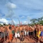 Indígenas bloquearam a estrada de Ferro Carajás.