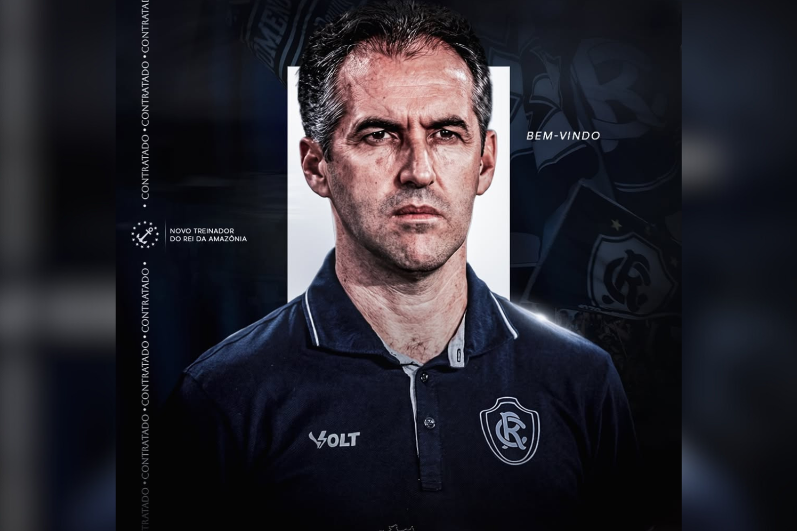 Arte da contratação de Leo Conde publicada pelo Remo