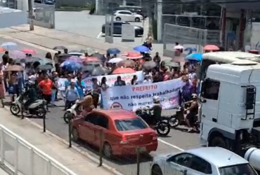 Imagens da BR316 fechada por manifestantes