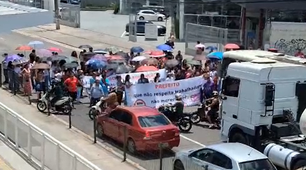 Imagens da BR316 fechada por manifestantes