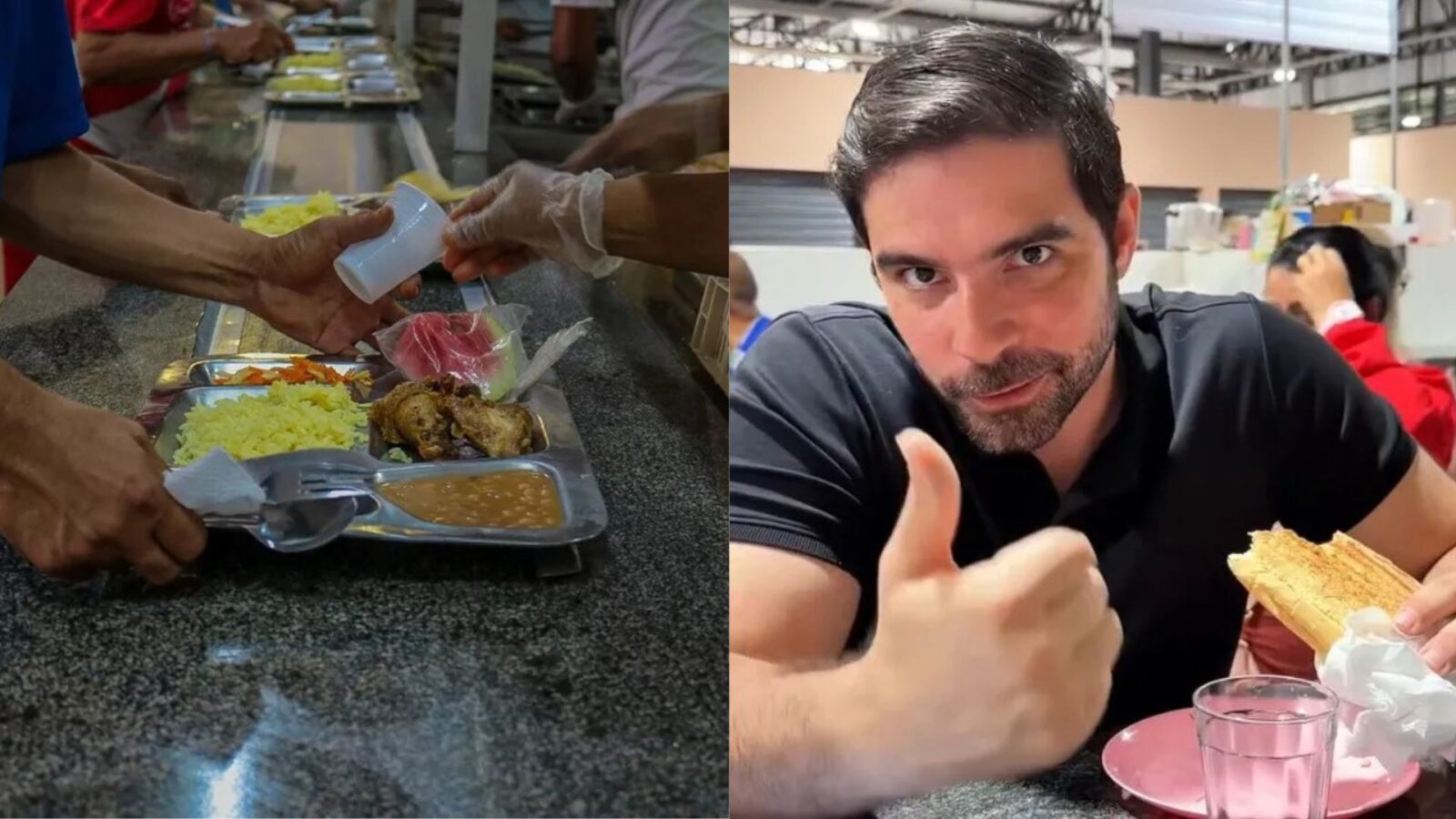 Restaurante Popular de Belém e ao lado o prefeito Igor Normando (MDB).