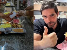 Restaurante Popular de Belém e ao lado o prefeito Igor Normando (MDB).