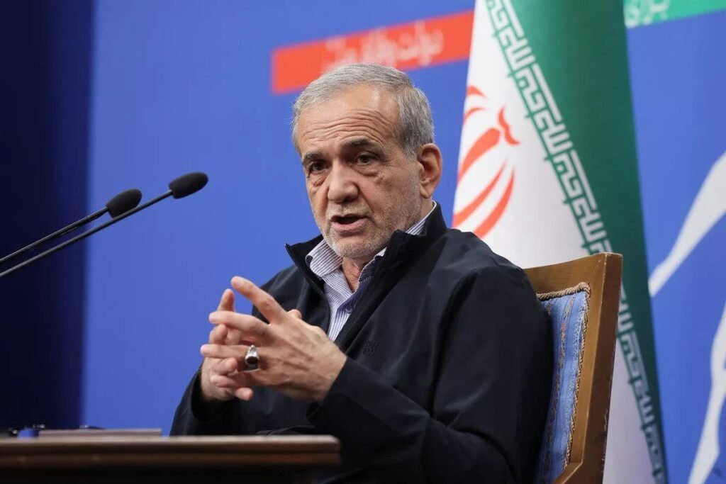 Presidente do Irã, Masoud Pezeshkian.
