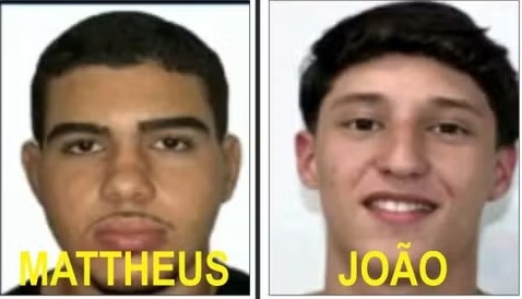 Foto dos jovens que se entregaram a polícia nesta terça