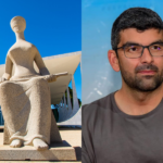 Prefeito daniel santos ao lado da fachada do stf, em uma montagem