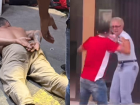 Imagens da prisão do suspeito de assaltar idosa no Umarizal.