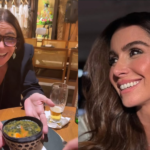 Imagem de Giovanna Antonelli provando tacacá em Belém.