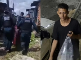 Imagem da ação da PM após a troca de tiros com o suspeito de matar o jovem Arthur, de 19 anos, no Tapanã.