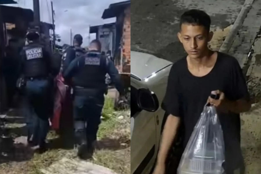 Imagem da ação da PM após a troca de tiros com o suspeito de matar o jovem Arthur, de 19 anos, no Tapanã.