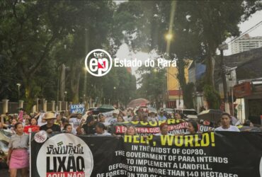 Protesto nas ruas de Belém contra lixão do Acará