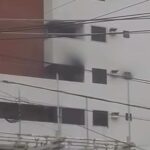 Apartamento atingido pelo fogo