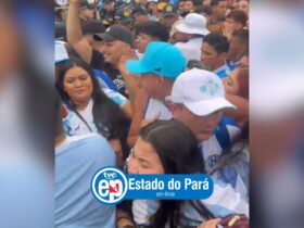 Fila cheia nos arredores do Mangueirão, muito empurra-empurra