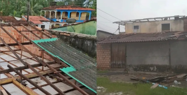 Casas atingidas por vendaval em Mosqueiro