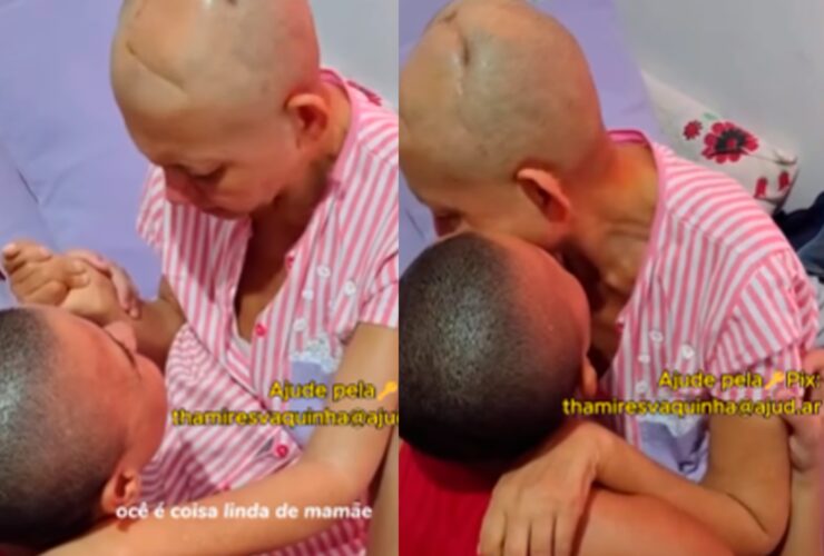 Mãe e filha abraçadas na luta contra a doença