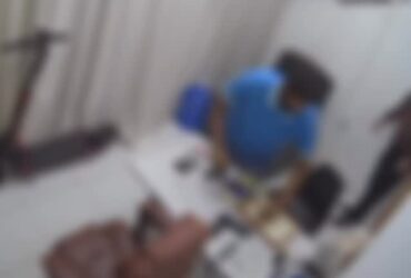 Câmera de segurança flagra o crime