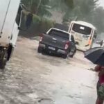 Rua alagada em Ananindeua