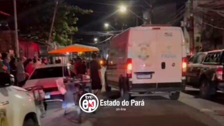 Cena de crime no bairro da Pedreira, em Belém