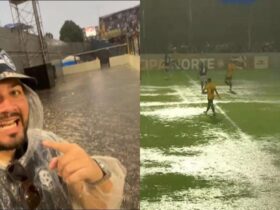 Estádio Baenão alagado