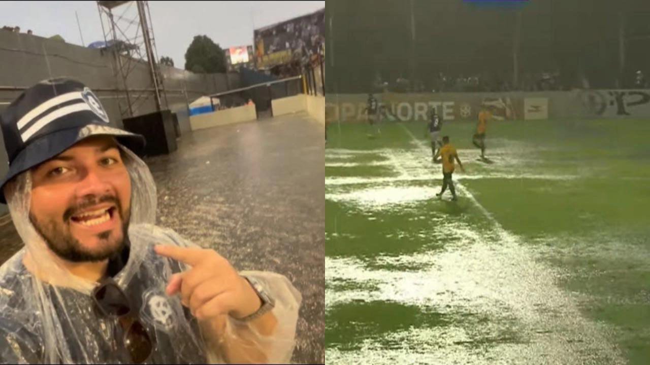 Estádio Baenão alagado