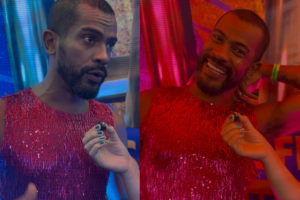 Samuel de Assis dando entrevista