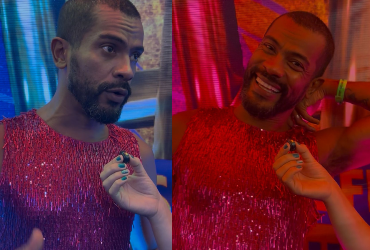 Samuel de Assis dando entrevista