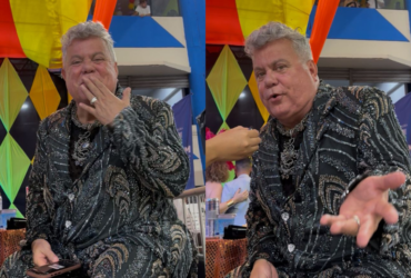 Milton cunha dando entrevista