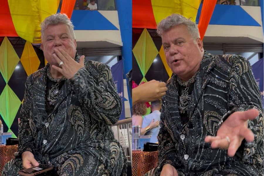 Milton cunha dando entrevista