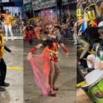Crianças no desfile da escola de samba