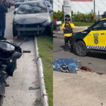 carro e moto destruídas