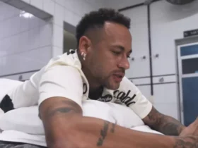 Neymar recebendo a notícia de que não foi convocado