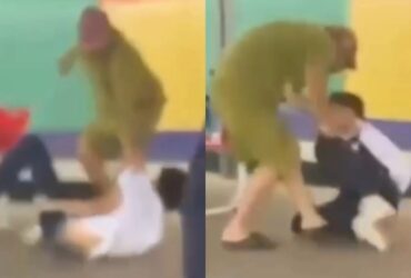 Agressão foi registrada em vídeo que viralizou nas redes sociais.