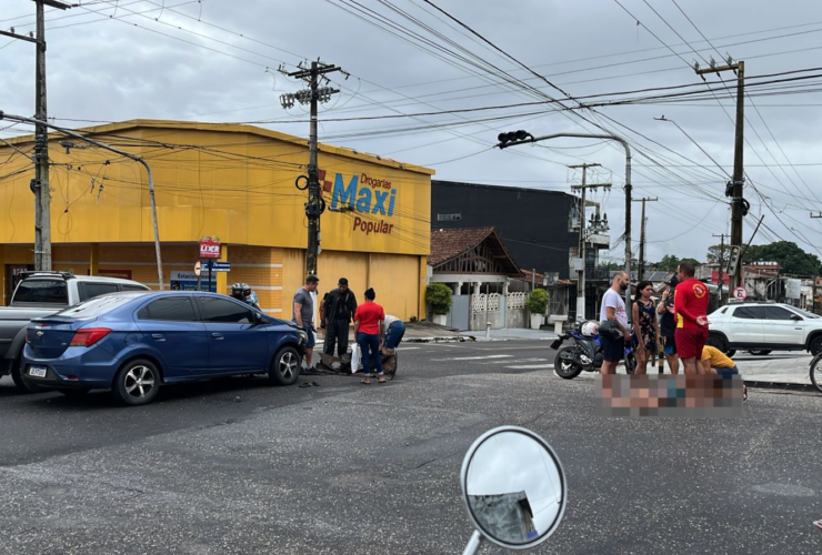 Vídeo: acidente de trânsito deixa mulher ferida em Icoaraci