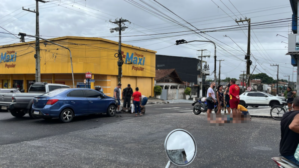 Vídeo: acidente de trânsito deixa mulher ferida em Icoaraci