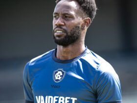 David Braga, meio-campista do Remo, no treino.