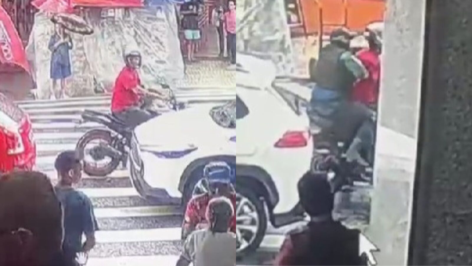 Vídeo mostra o momento da fuga do assaltante.