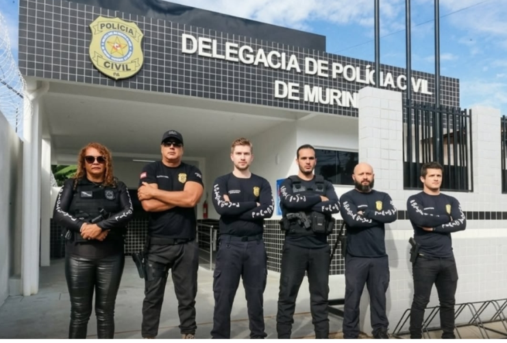Imagem da operação da Polícia Civil.
