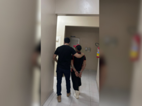 Momento da prisão do suspeito em Belém.