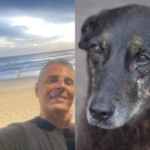 Imagem de Tony Marcos de Souza e do Cão Orelha.