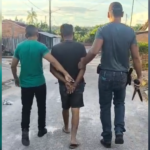 Momento da prisão em flagrante.