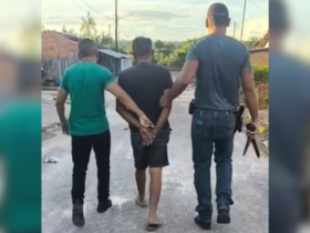 Momento da prisão em flagrante.