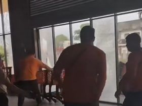 Momentos após o ataque no pet shop.