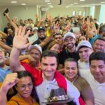 "Eu me dediquei pra não ser só mais um", diz Celso Sabino em lançamento de pré-campanha ao Senado