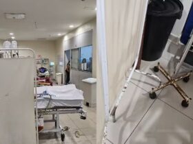 Fotos mostram a situação da "sala vermelha" no PSM da 14, em Belém.