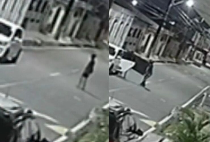 Crime foi registrado por câmeras de segurança; suspeitos entraram no imóvel e levaram diversos objetos antes de fugir.