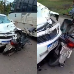 carro e moto quebrados