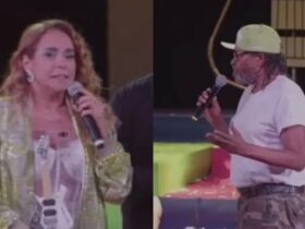 Cantora aproveitou vitória de Melhor Música para cobrar postura de colega em relação à esposa.