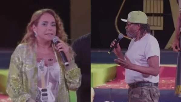 Cantora aproveitou vitória de Melhor Música para cobrar postura de colega em relação à esposa.